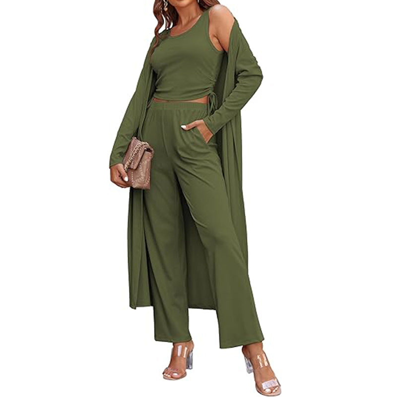 🔥Autumn Sale 50% OFF🔥Women’s Solid Color Casual 3-Piece Set