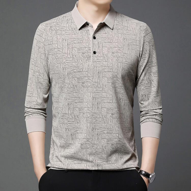 🔥Limited time 50% off🔥Men’s Elegant Casual 3-button Lapel Collar Long-sleeve T-shirt