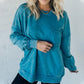Sudadera holgada de manga larga y cuello redondo de moda para mujer