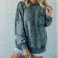 Sudadera holgada de manga larga y cuello redondo de moda para mujer