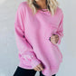 Sudadera holgada de manga larga y cuello redondo de moda para mujer