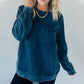 Sudadera holgada de manga larga y cuello redondo de moda para mujer