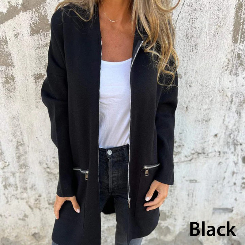 🔥🖤Black Friday Sale:50% OFF🔥Casual Fashion Long-Sleeve Zip-Up Hooded Sweatshirt Jacket