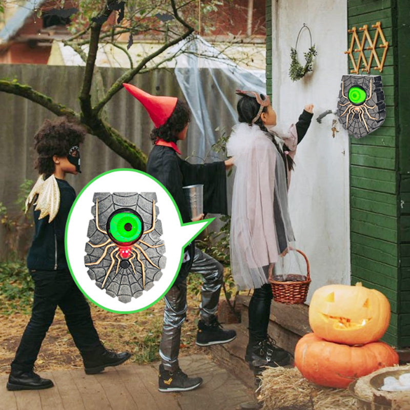 🎅Early Xmas Sales - 50% OFF🎄Spider-Eye Rotating Doorbell with Creepy Glowing Effect