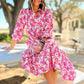 50% OFF💕Women's Long Sleeve V Neck Bohemian Midi Dress