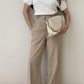 Conjunto de 2 piezas para mujer: chaqueta elegante con cuello alto y pantalones