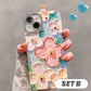 🔥50 % DE DESCUENTO POR TIEMPO LIMITADO🔥Bonito juego de fundas para teléfono con flores pintadas al óleo para la serie iPhone