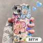 🔥50 % DE DESCUENTO POR TIEMPO LIMITADO🔥Bonito juego de fundas para teléfono con flores pintadas al óleo para la serie iPhone