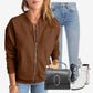 🔥50 % DE DESCUENTO POR TIEMPO LIMITADO🔥Chaqueta informal con cremallera para mujer