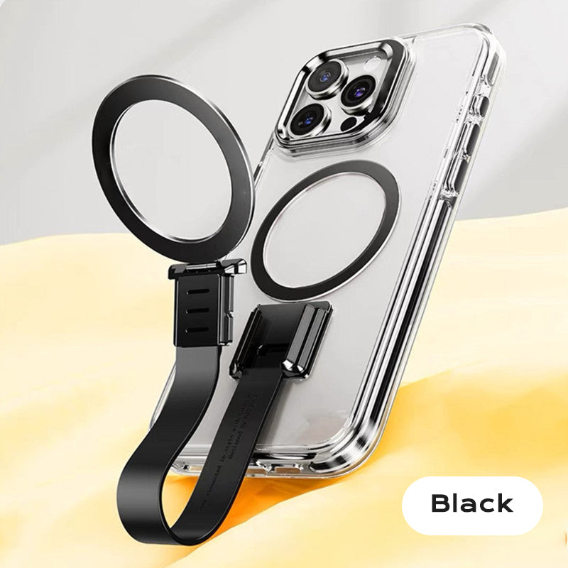 Magnetic Phone Case with Finger Strap & Stand