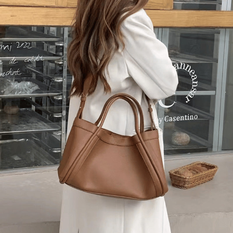 💕Women's PU Leather Tote Bag with Matching Purse