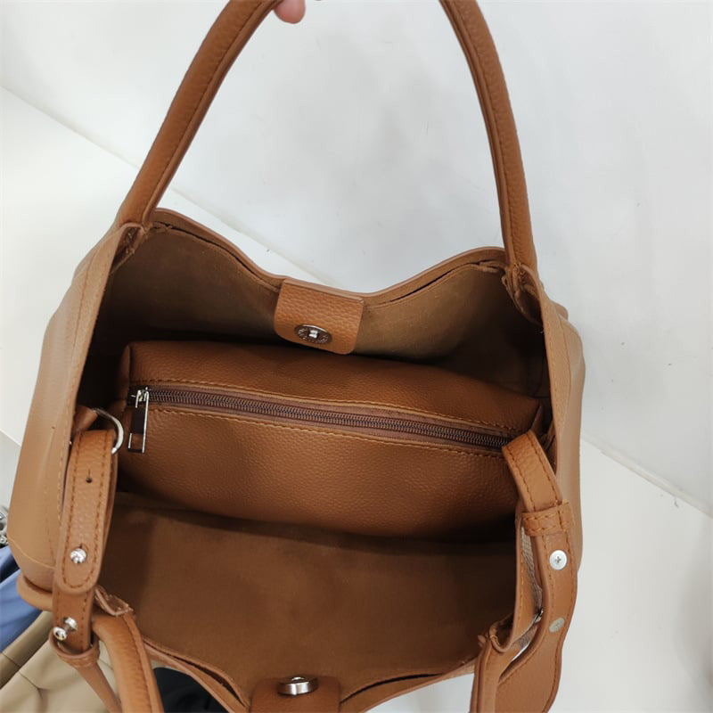 💕Women's PU Leather Tote Bag with Matching Purse