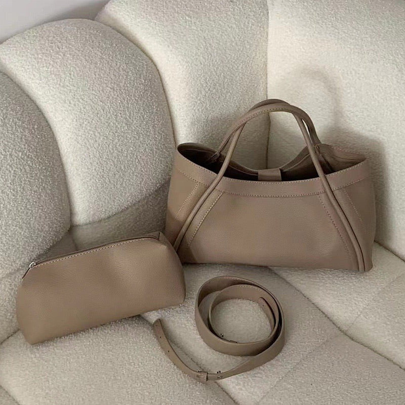 💕Women's PU Leather Tote Bag with Matching Purse