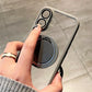 📱Funda magnética transparente para teléfono con soporte giratorio para iPhone 16-13