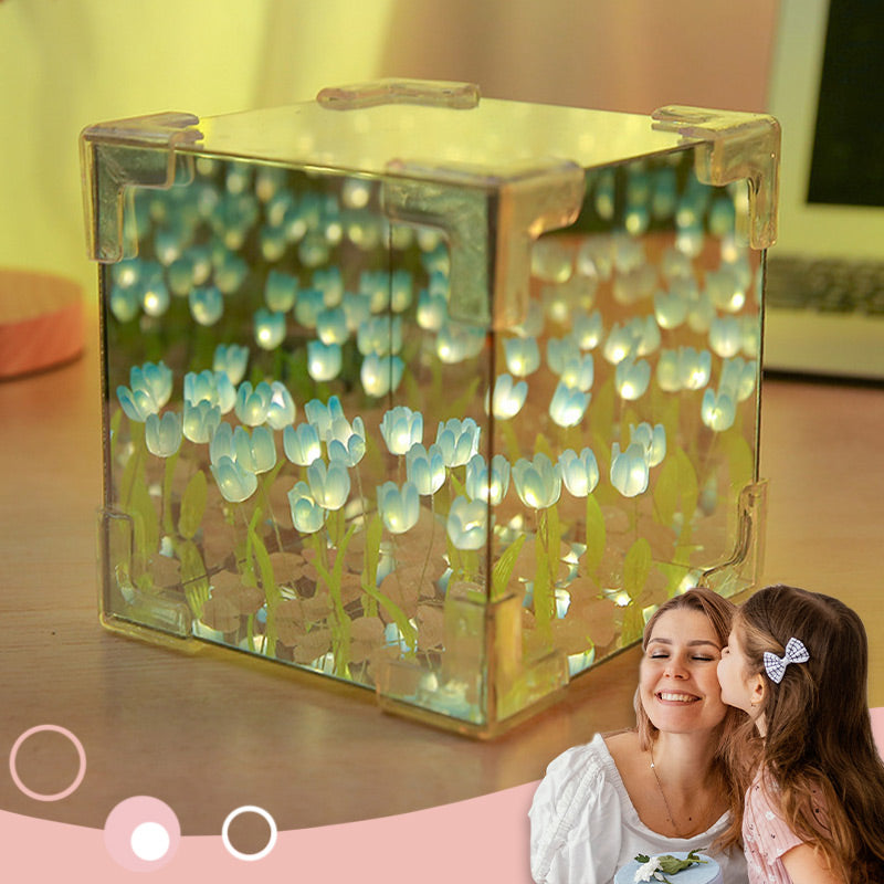 🎅Early Xmas Sales🎄Magic Cube DIY Tulip Mirror Light