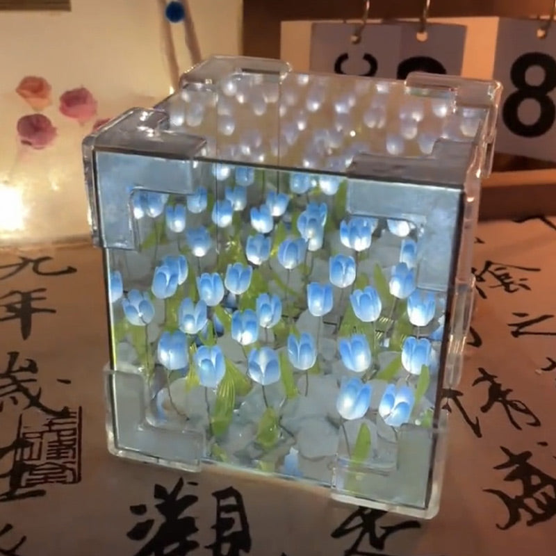 🎅Early Xmas Sales🎄Magic Cube DIY Tulip Mirror Light