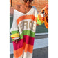 🔥🖤Early Black Friday Sale:50% OFF🔥Color Block V-Neck Letter Print Sweater Dress