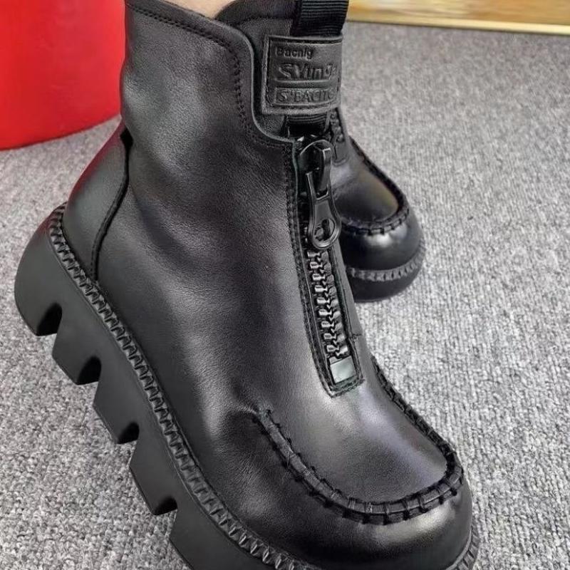 🔥Limited Time 50% OFF🔥Women's Retro PU Leather Warm Short Boots