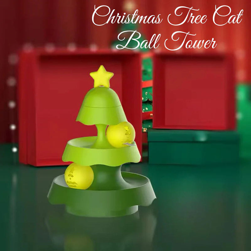 Christmas Tree Illuminated Cat Ball track Toy