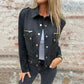 🔥Limited Time 50% OFF🔥Women's Faux Suede Button-Down Utility Jacket