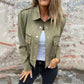 🔥Limited Time 50% OFF🔥Women's Faux Suede Button-Down Utility Jacket