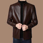 🔥50 % de descuento por tiempo limitado 🔥Chaqueta de cuero con forro de felpa cálida para hombre: ¡un regalo para él! 