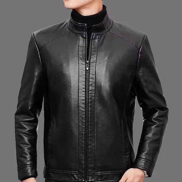 🔥Limited Time 50% Off 🔥Men’s Warm Plush Lining Leather Jacket Coat - Gift for Him!