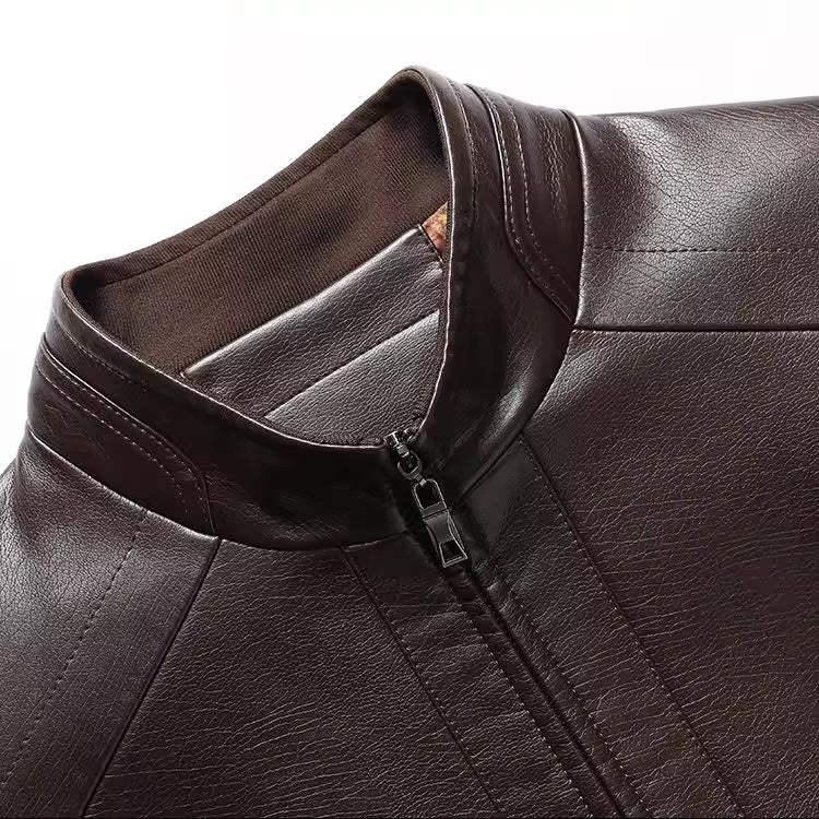 🔥Limited Time 50% Off 🔥Men’s Warm Plush Lining Leather Jacket Coat - Gift for Him!