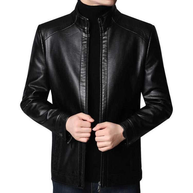 🔥Limited Time 50% Off 🔥Men’s Warm Plush Lining Leather Jacket Coat - Gift for Him!