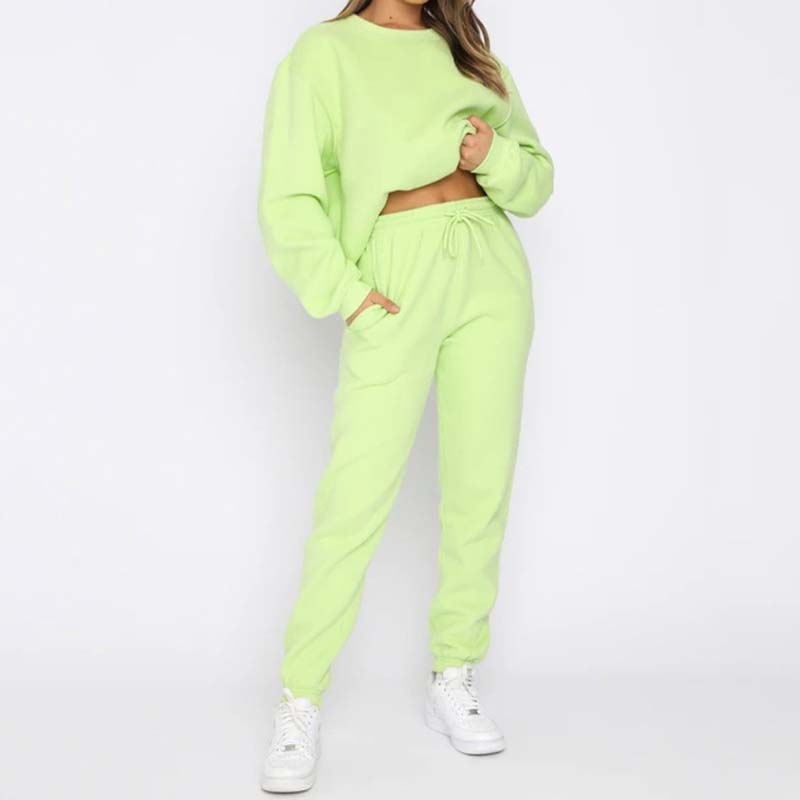 🔥Limited Time 50% OFF🔥Women's Cozy Solid Color 2-Piece Set（top + trousers）