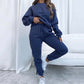 🔥50 % DE DESCUENTO por tiempo limitado🔥Conjunto de 2 piezas de color liso acogedor para mujer (top + pantalón)