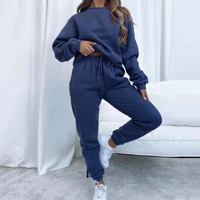 🔥Limited Time 50% OFF🔥Women's Cozy Solid Color 2-Piece Set（top + trousers）