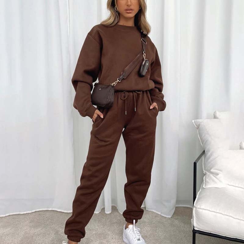 🔥Limited Time 50% OFF🔥Women's Cozy Solid Color 2-Piece Set（top + trousers）