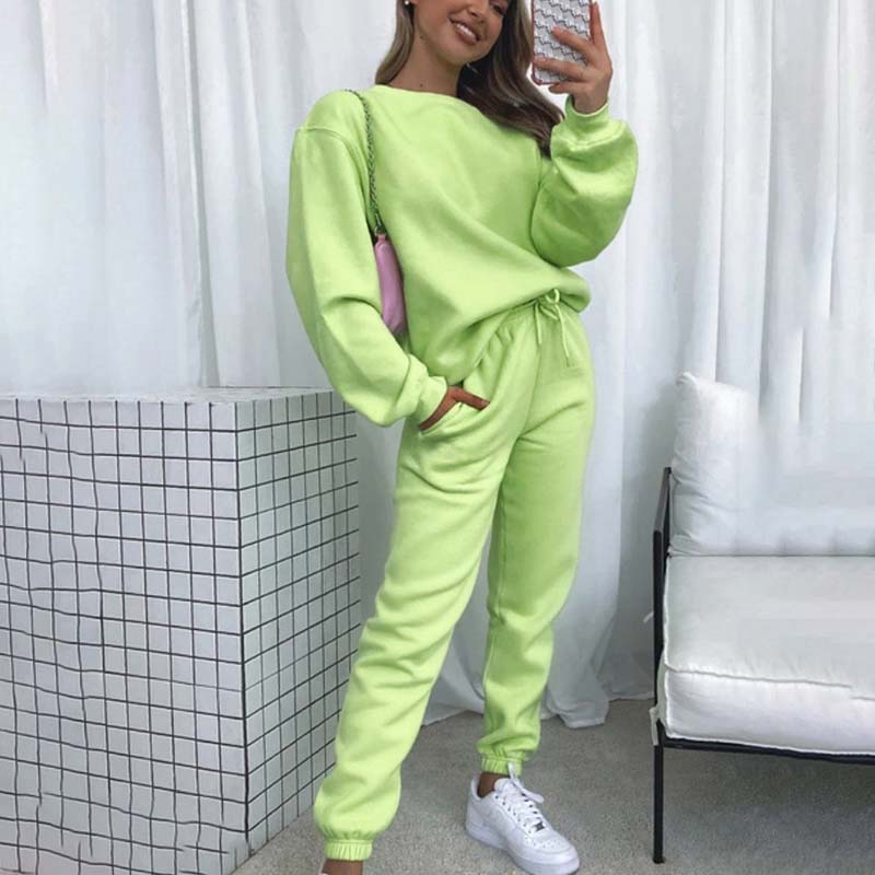 🔥Limited Time 50% OFF🔥Women's Cozy Solid Color 2-Piece Set（top + trousers）