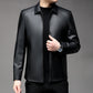 🔥50 % DE DESCUENTO POR TIEMPO LIMITADO🔥Chaqueta informal de cuero PU con solapa para hombre