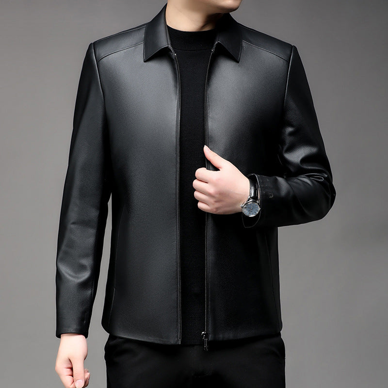 🔥Limited Time 50% OFF🔥Men's Casual Business Lapel PU Leather Jacket