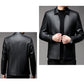🔥50 % DE DESCUENTO POR TIEMPO LIMITADO🔥Chaqueta informal de cuero PU con solapa para hombre