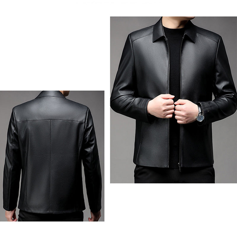 🔥Limited Time 50% OFF🔥Men's Casual Business Lapel PU Leather Jacket