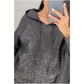 Conjunto de 2 piezas de sudadera con capucha y pantalones deportivos con puños