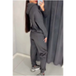 Conjunto de 2 piezas de sudadera con capucha y pantalones deportivos con puños