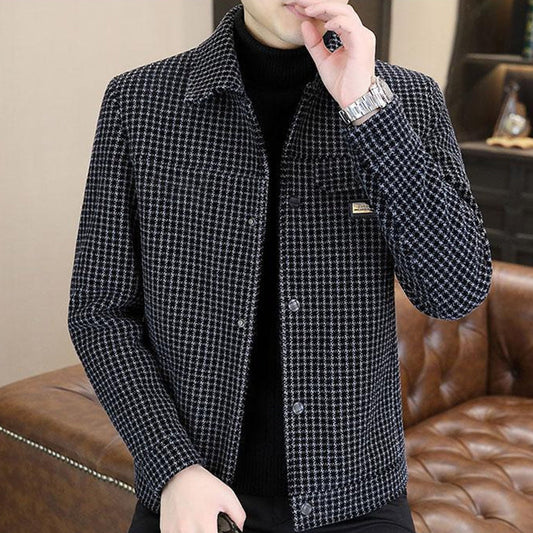 🔥Limited Time 50% OFF🔥Men's Fashion Plaid Warm Jacket with Button Front