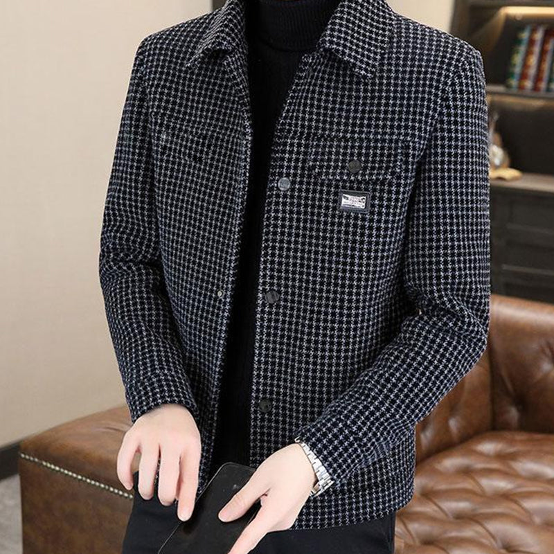 🔥Limited Time 50% OFF🔥Men's Fashion Plaid Warm Jacket with Button Front