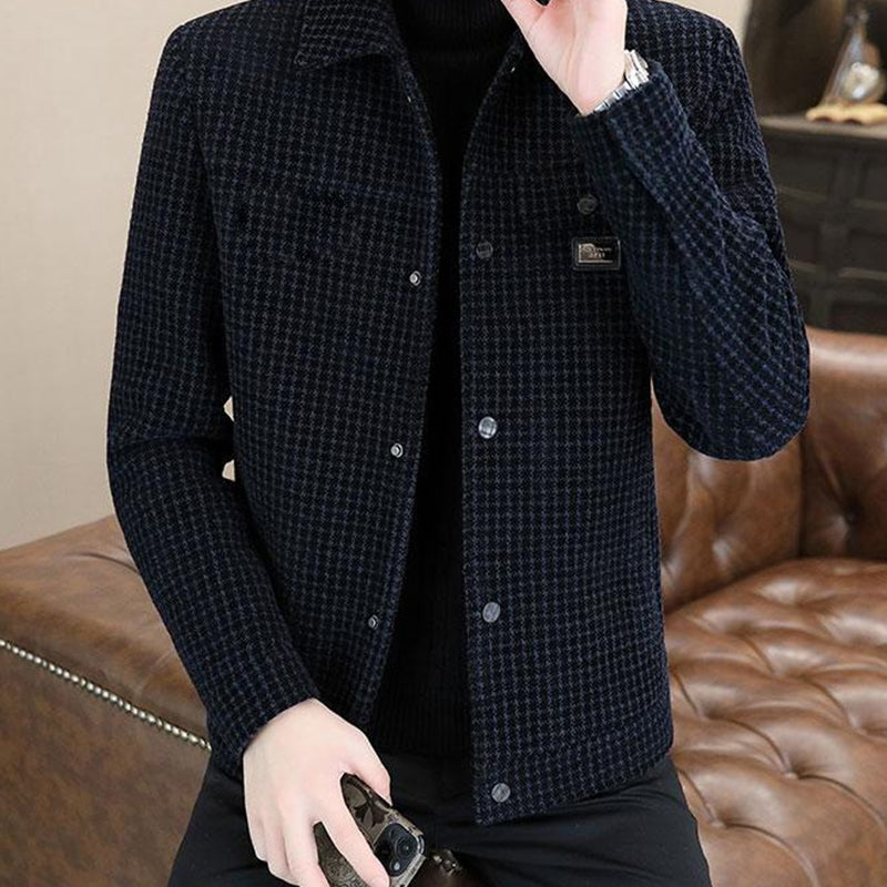 🔥Limited Time 50% OFF🔥Men's Fashion Plaid Warm Jacket with Button Front