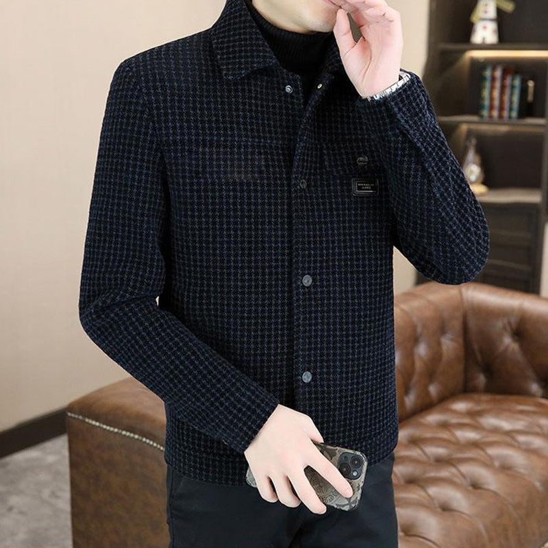 🔥Limited Time 50% OFF🔥Men's Fashion Plaid Warm Jacket with Button Front