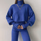 🔥Early Black Friday Sale:50% OFF🔥Women's Long-sleeve High Neck Crop Top and Pants Set