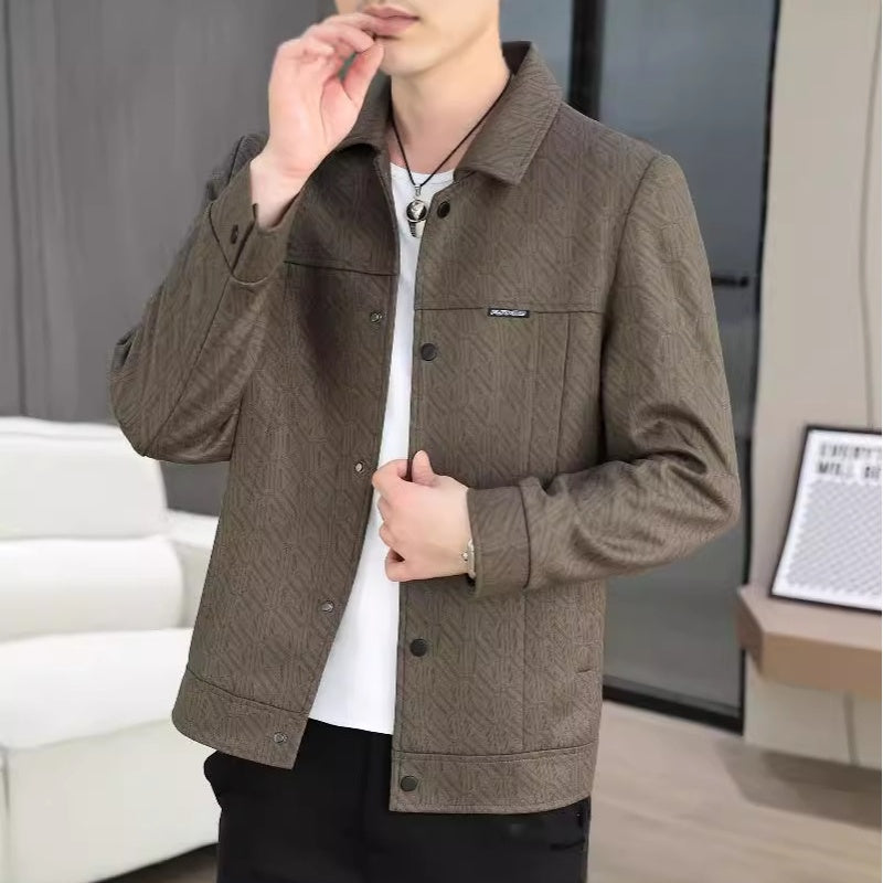 🔥Early Black Friday Sale:50% OFF🔥Men's Casual Button Down Lapel Jacket with Shoulder Pad