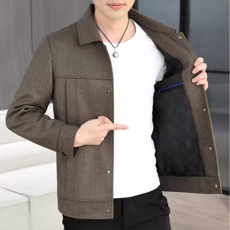 🔥Early Black Friday Sale:50% OFF🔥Men's Casual Button Down Lapel Jacket with Shoulder Pad