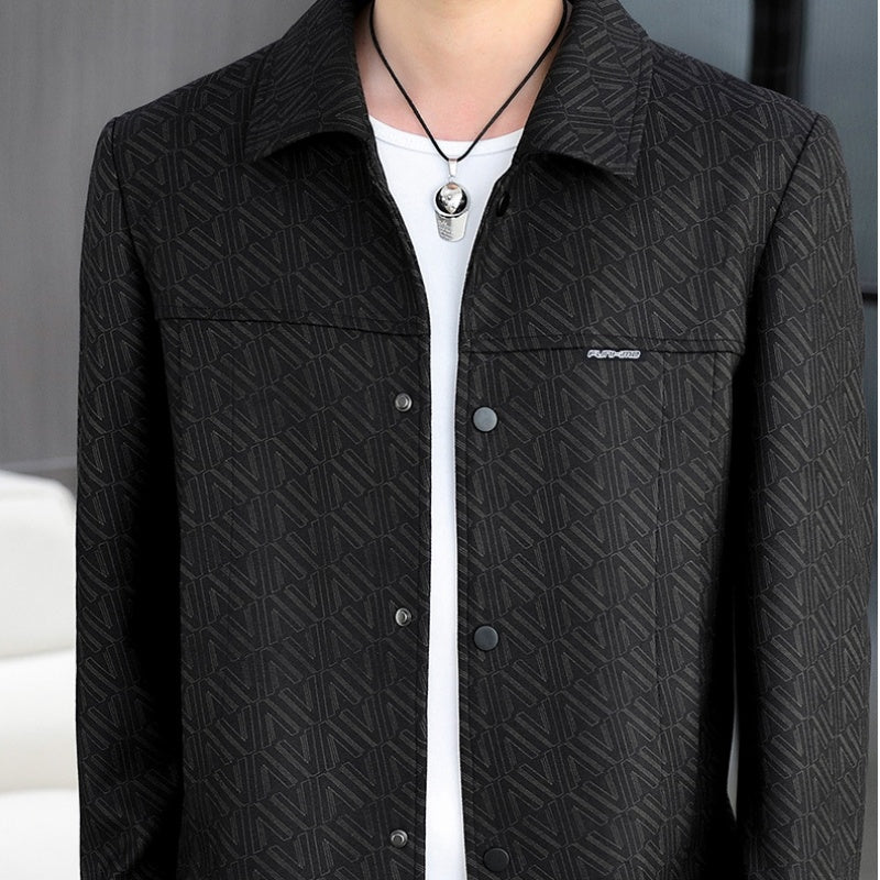 🔥Early Black Friday Sale:50% OFF🔥Men's Casual Button Down Lapel Jacket with Shoulder Pad