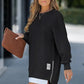 🎅Xmas Sales - 50% OFF🎄Long Sleeve Pullover Zipper Slit Casual Sweatshirt Dress