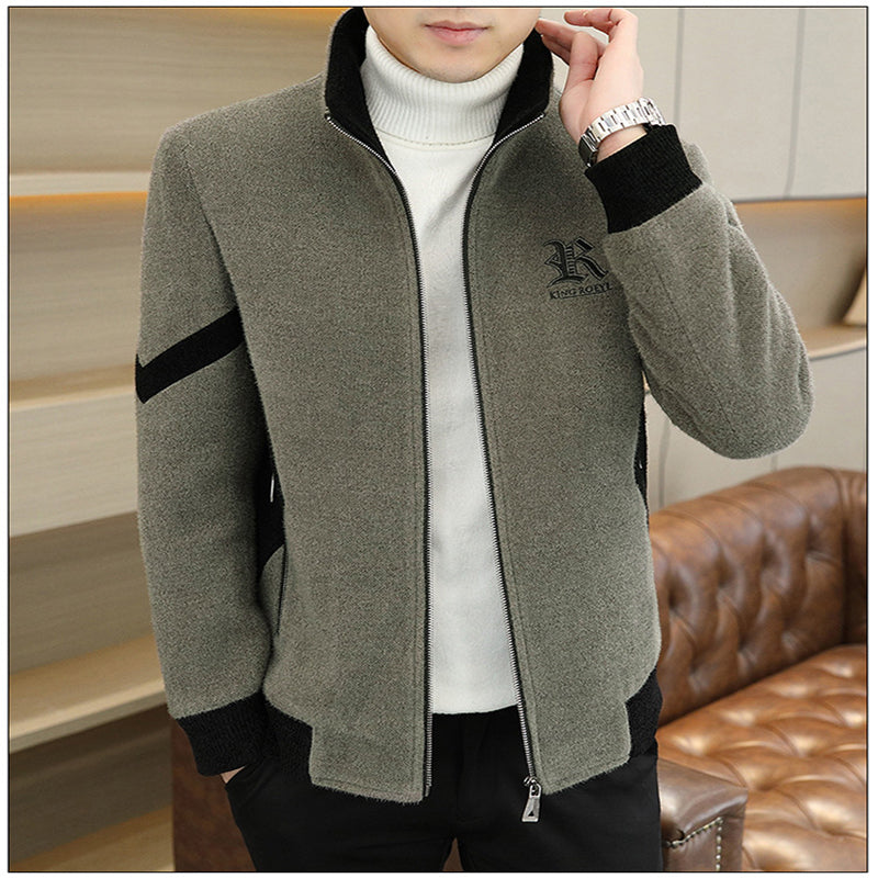 🔥🖤Black Friday Sale:50% OFF🔥Men's Faux Wool Casual Zipper Jacket